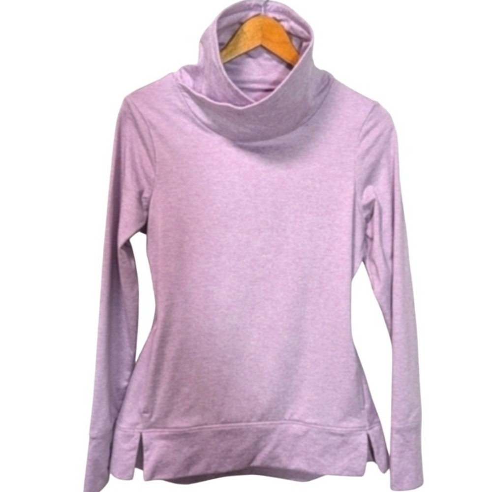 Apana Women's Pullover Top Size Small Thumbholes Pockets‎ Soft Purple Lavender